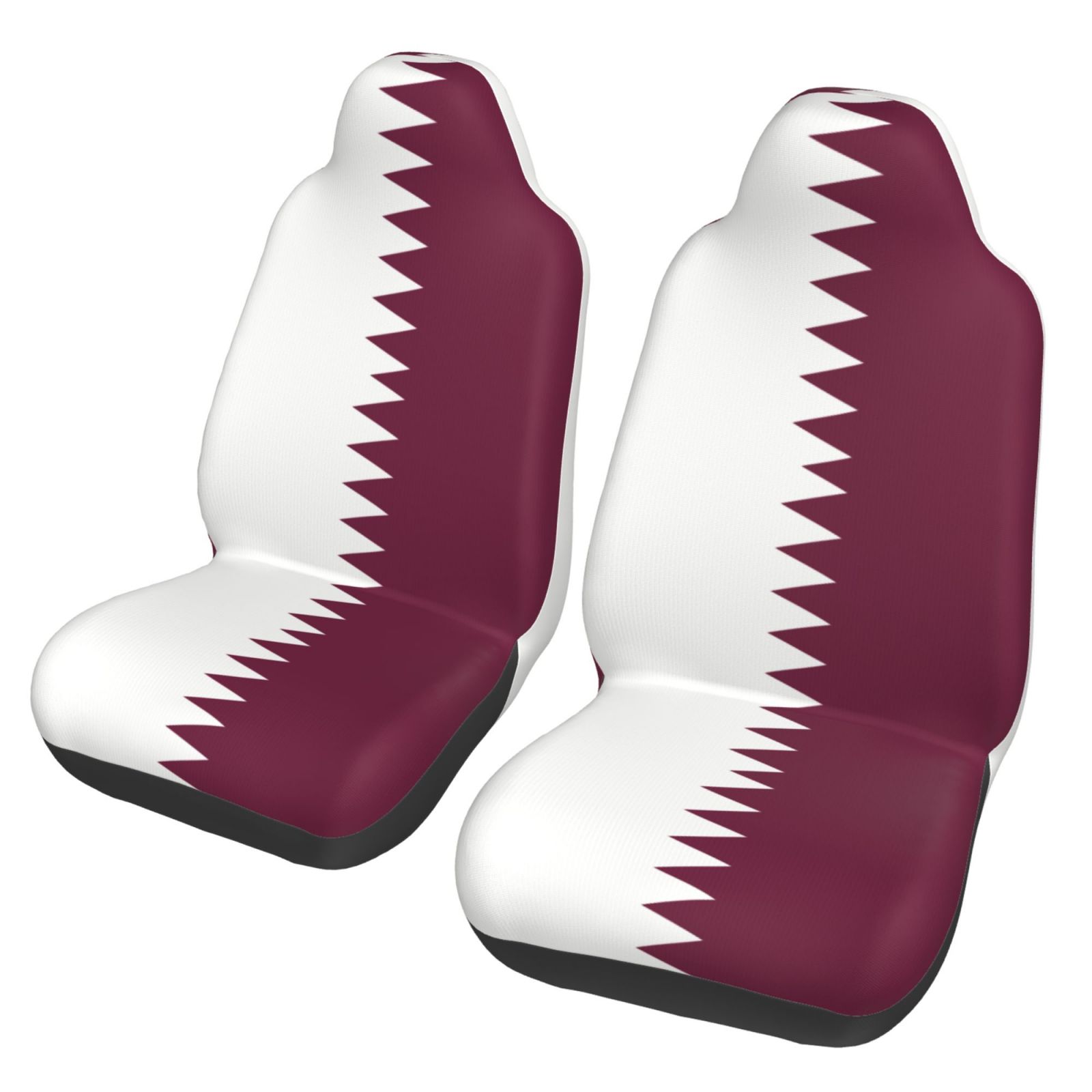 Qatar Car Accessories - مجموعة غطاء مقعد السيارة ذات الطابع