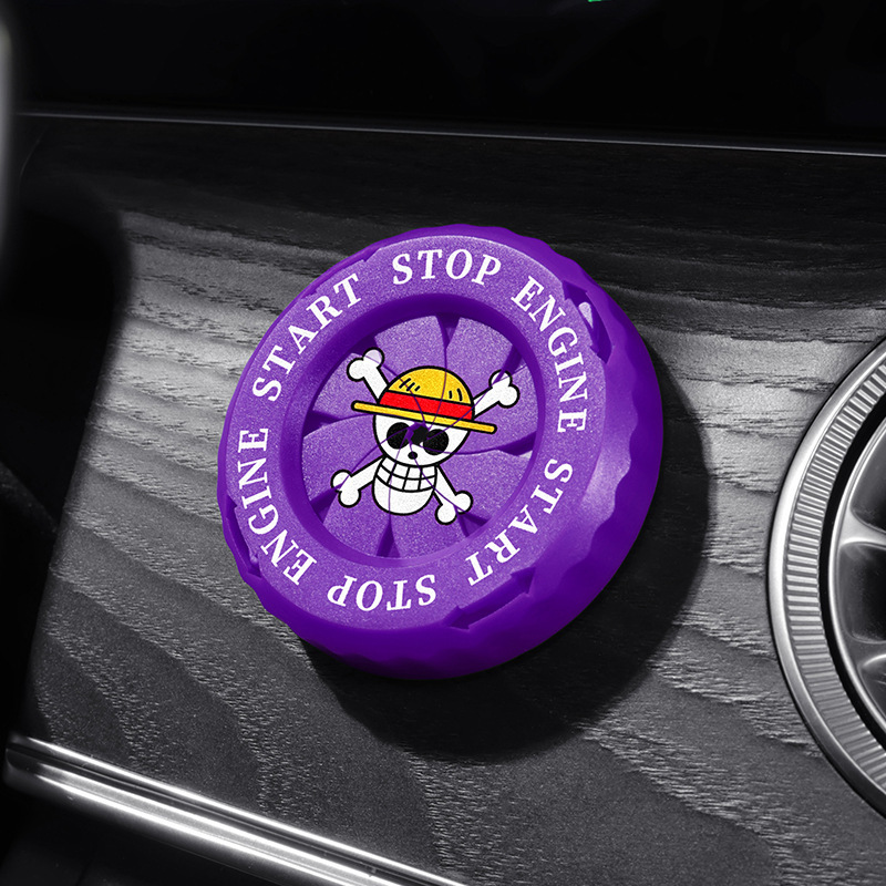 Car Accessories Japanese - غطاء حماية وزخرفة لزر تشغيل السيارة،